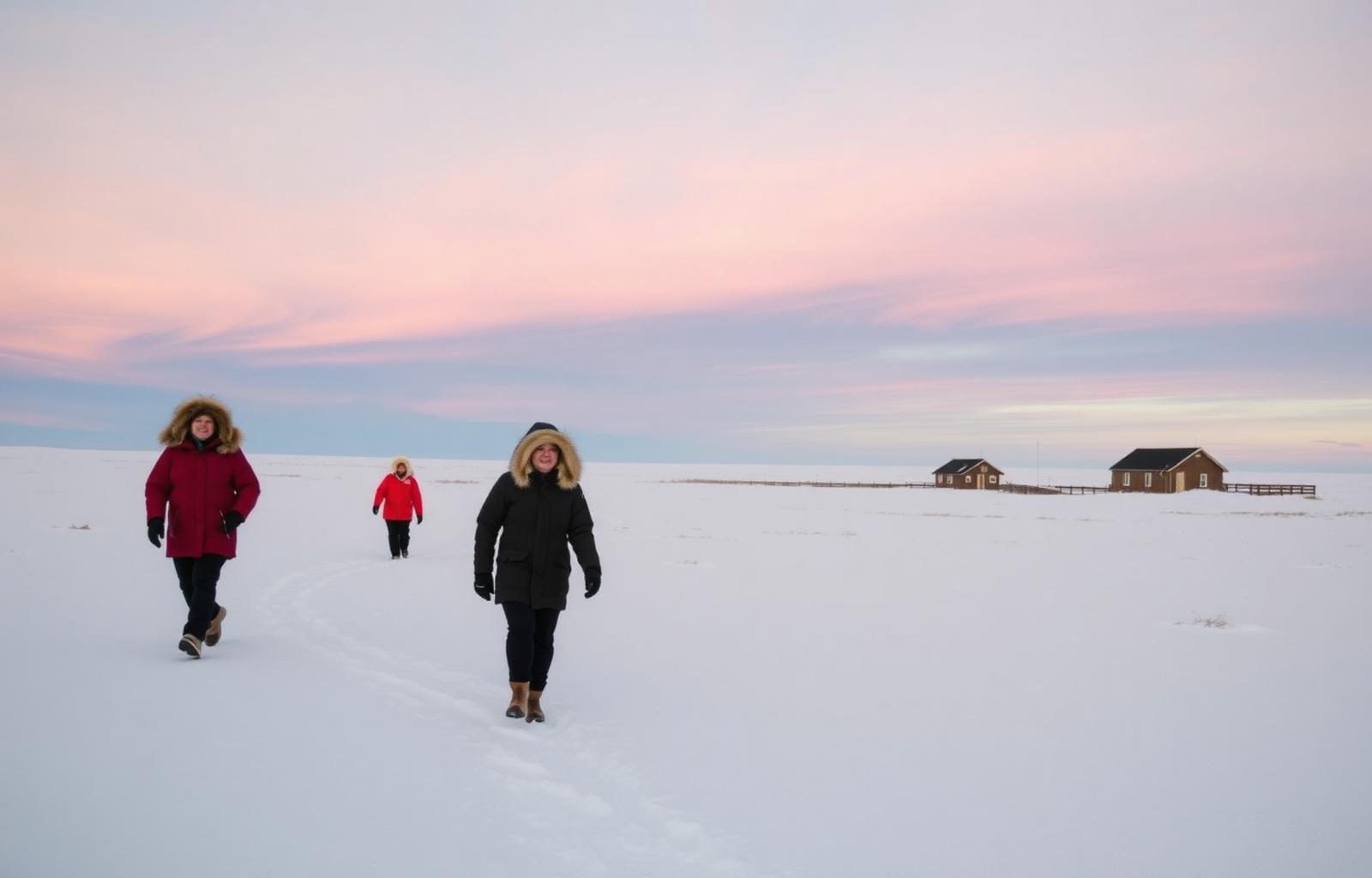 Educator cohort on the tundra near Utqiagvik